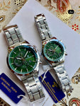 Luxury Couple Watch Set | Bophier Men’s & Women’s Chronograph Watch | Premium Metal Strap with Date – Free Shipping
