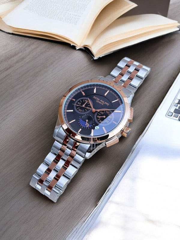Patek Philippe Premium Men’s Watch | Luxury Steel Chronograph – TrueSymbol.in