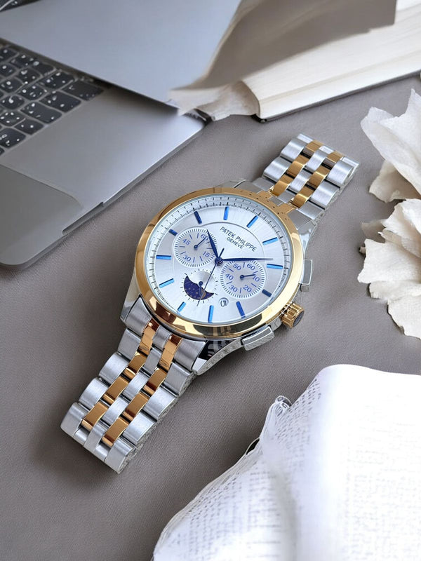 Patek Philippe Premium Men’s Watch | Luxury Steel Chronograph – TrueSymbol.in