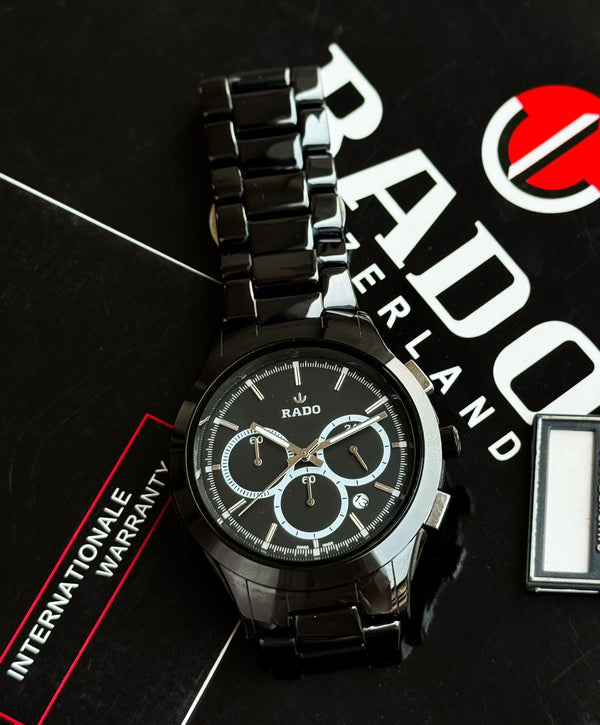 RADO Men's Watch (Black Dial Black Colored Strap)