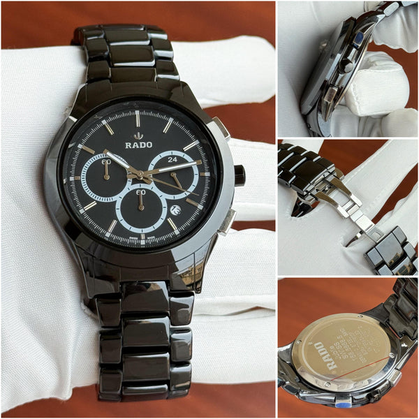 RADO Men's Watch (Black Dial Black Colored Strap)