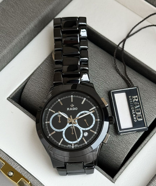 RADO Men's Watch (Black Dial Black Colored Strap)