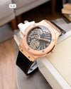 Elegant Skeleton Dial Men’s Watch | Date Feature