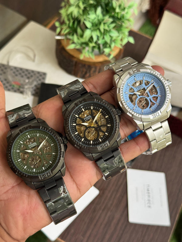 Fossil Bronson ME3217 | Premium Skeleton Automatic Watch (44mm)